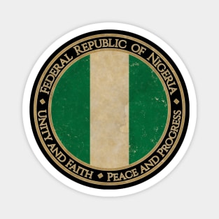 Vintage Federal Republic of Nigeria Africa African Flag Magnet